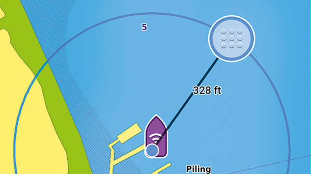 Geofencing for boat movement on the screen