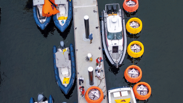 Aerial view of the marks