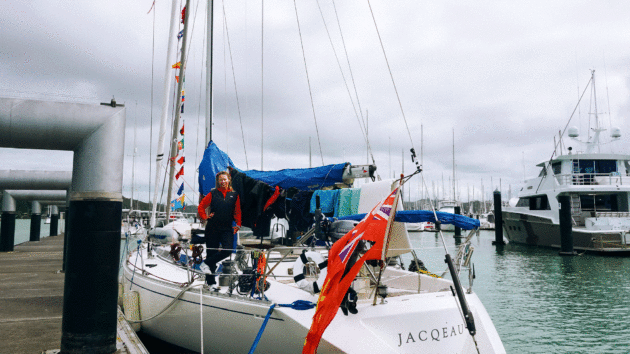 drying out on the Opua quarantine dock.
