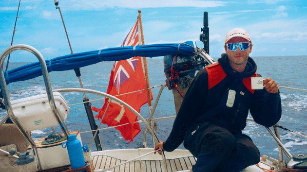 JP Baudains at the wheel.