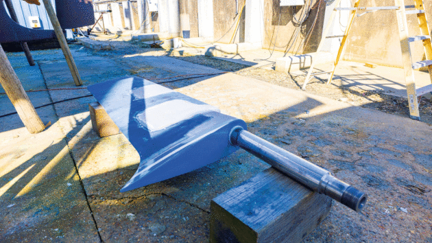 Plan when a rudder needs to be dropped for any repairs or stock checks
