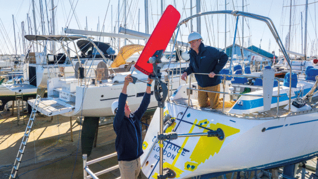Fitting a Hydrovane auxiliary steering system to a Swan 441 ahead of a World ARC