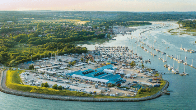 MDL’s Hamble Point Marina at the mouth of the Hamble River leading into the Solent, the South Coast’s sailing Mecca