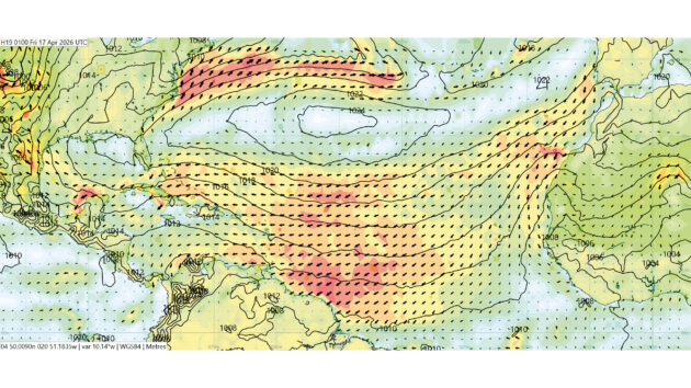 10m Winds and Mean Sea Level Pressure