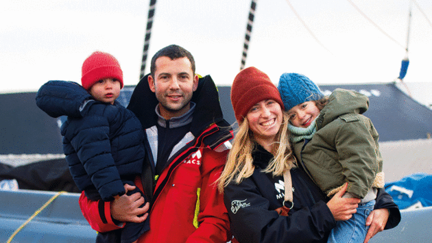 Soudée with his young family