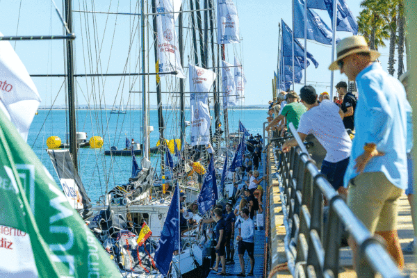 Attracting plenty of interest ahead of the start in Cadiz