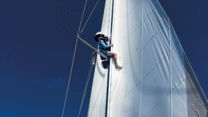 Someone up a mast