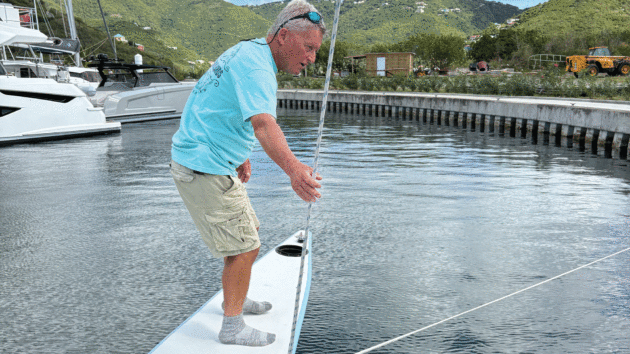 Man on the trimaran