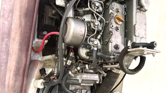 A Yanmar 30hp diesel engine
