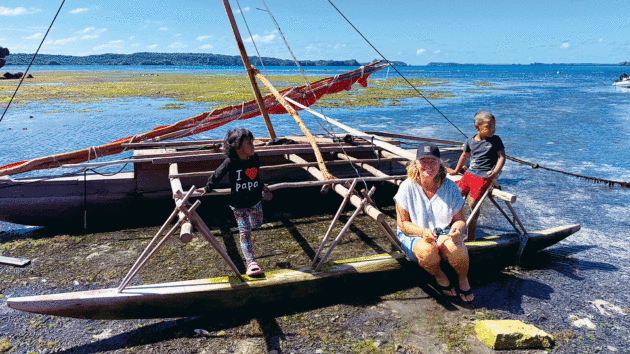 A small, traditionally-built Lauen drua still in regular use