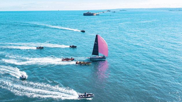 With Jean-Pierre Kelbert, finishing the 2025 Rolex Fastnet Race as overall winners