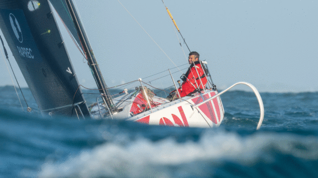In his element: Loison starting Stage 2 of the 2025 Solitaire du Figaro Paprec