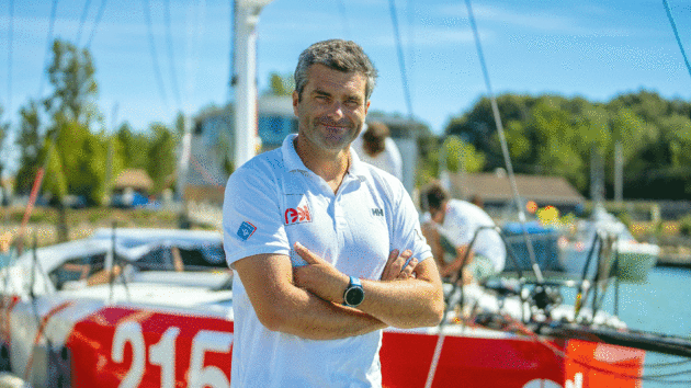 Loison at the launch of his new Lombard-design Lift 40 for the Route du Rhum