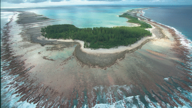Mururoa Atoll in French Polynesia – site of French nuclear tests between 1966 and 1996