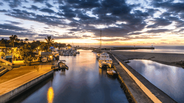 Marina at St Gilles-les-Bains, on the west coast of Réunion