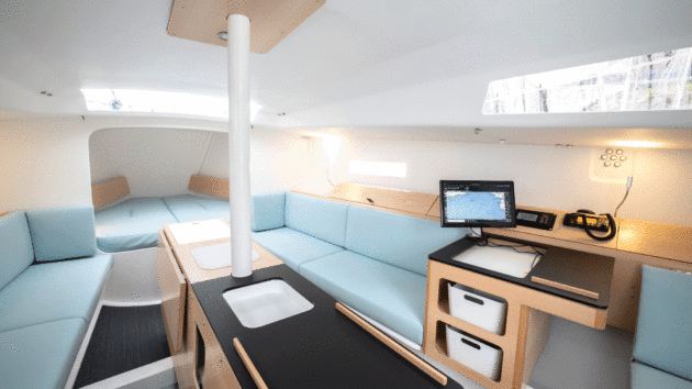 interiors are usually simple, but sufficient for a short family cruise