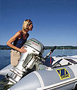 woman on boat