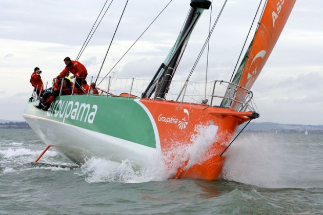 Groupama celebrate breaking course record on Round Britain and Ireland Race