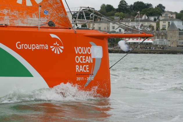 Groupama celebrate breaking course record on Round Britain and Ireland Race