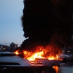 Boat on fire