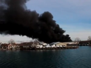 Ontario boat fire