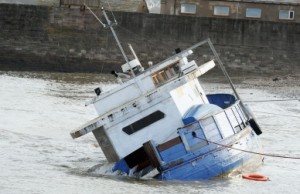 Sinking boat