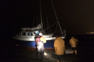 yacht aground
