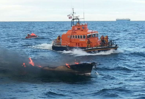 Yacht fire
