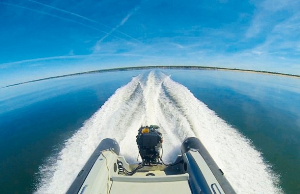 Diesel Outboard on water