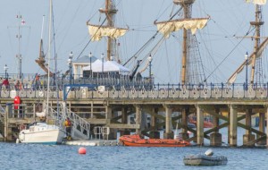 RNLI crews help the confused sailor ashore