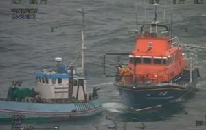 RNLI rescue the Louise Thomsen