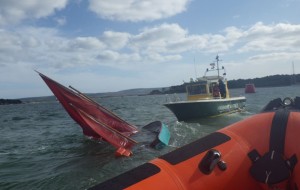 Swamped boat