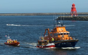 Tynemouth RNLI escorts stricken Faith into port