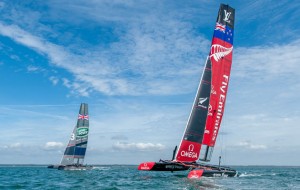 Team Emirates New Zealand on the Solent