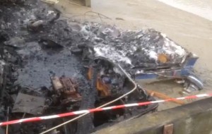Burnt out boats