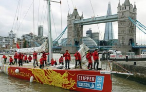 Clipper fleet arriving in London