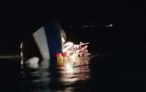Sinking fishing boat