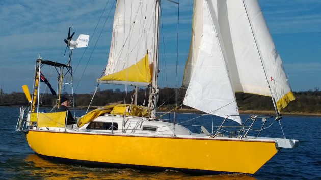 Julian Mustoe sailing Harrier of Down