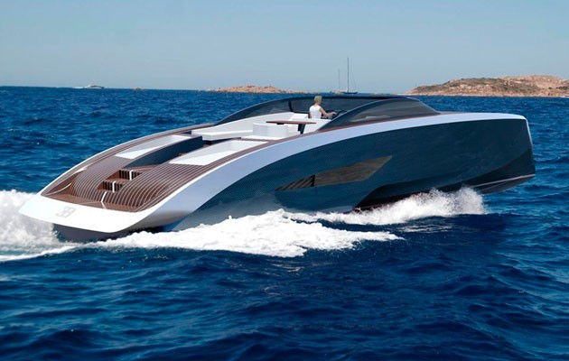 Bugatti speedboat - transom