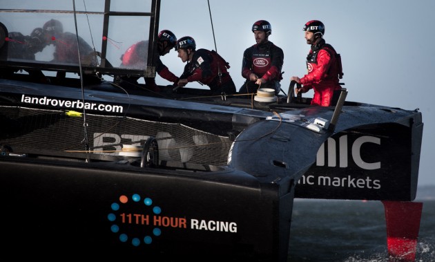 Sir Ben Ainslie's new prototype T2 America's Cup racing yacht