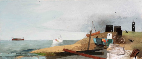 Keith Purser 'Beach Scene with Crows', 2012