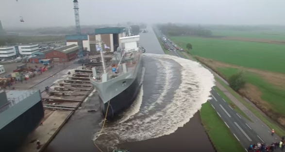 LNG-powered ship launches