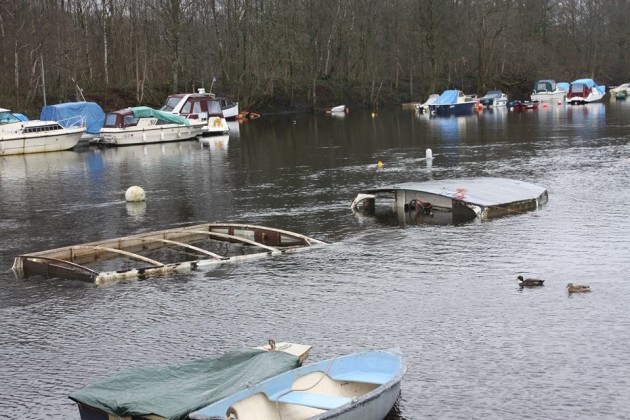 Skylark IX sunk in River Leven