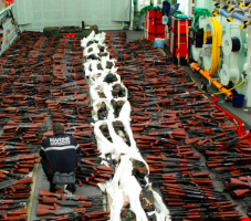 Weapons seized by the French Navy in the Indian Ocean