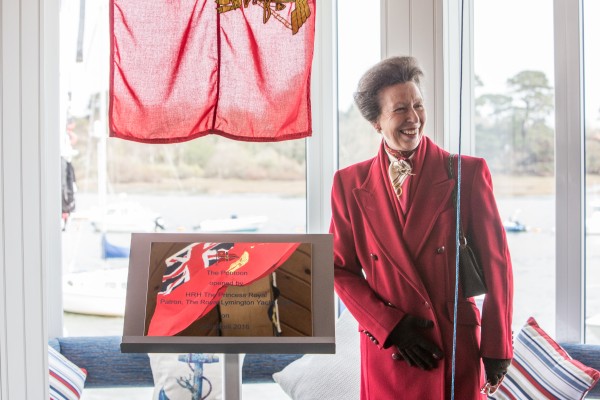 Princess Anne opens the new pontoon at Royal Lymington Yacht Club