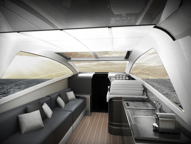 The galley on the Hyperlien Shark Line 46