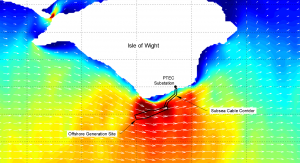 Location of tidal energy farm in Isle of Wight