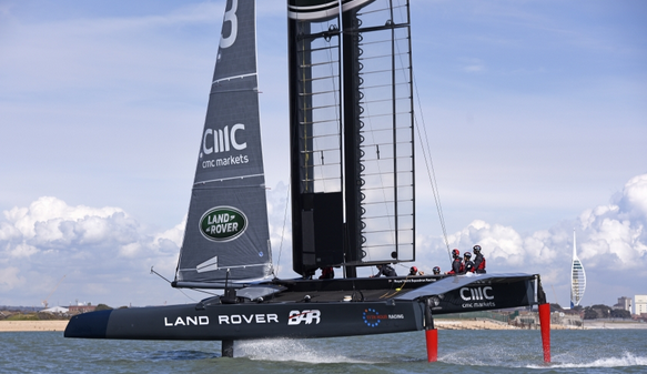 Land Rover BAR T3 test boat for the 35th America's Cup