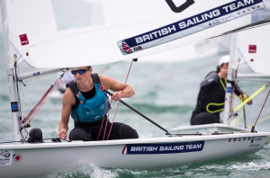 Alison Young winning a World Championship title in a solo Olympic dinghy class