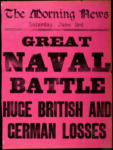 Post board of The Morning News Battle of Jutland